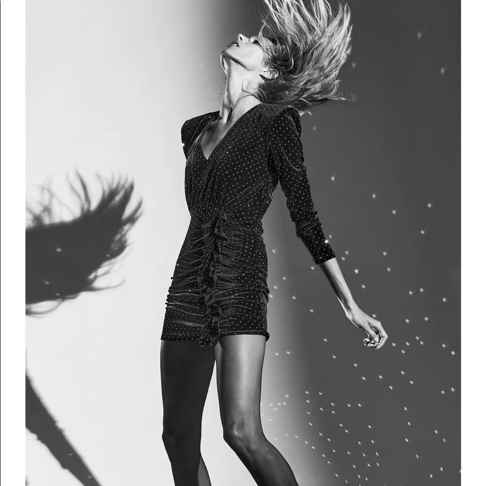 Zara Velvet Dress With Beading